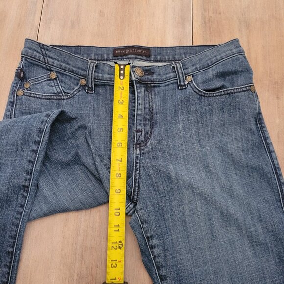 Rock & Republic Women’s Size 14 Y2K Vintage Bootcut Low Rise Medium Wash Jeans - Picture 7 of 10